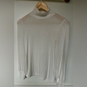 JCrew ivory slightly sheer women’s turtleneck